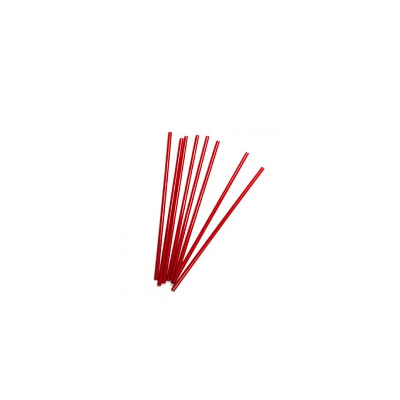 Plastic drinking straw cm 13.5 red