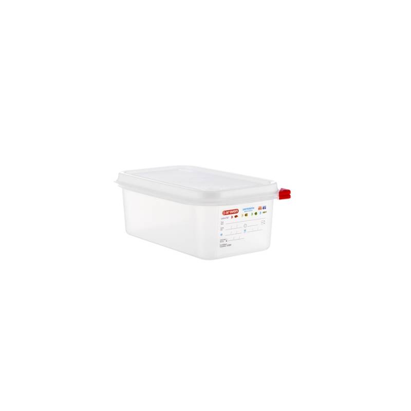 Gastronorm 1/4 Araven with polypropylene lid lt 2.8