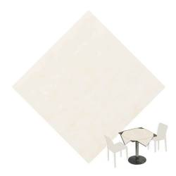 Elegant white polythene paper tablecover cm 100x100
