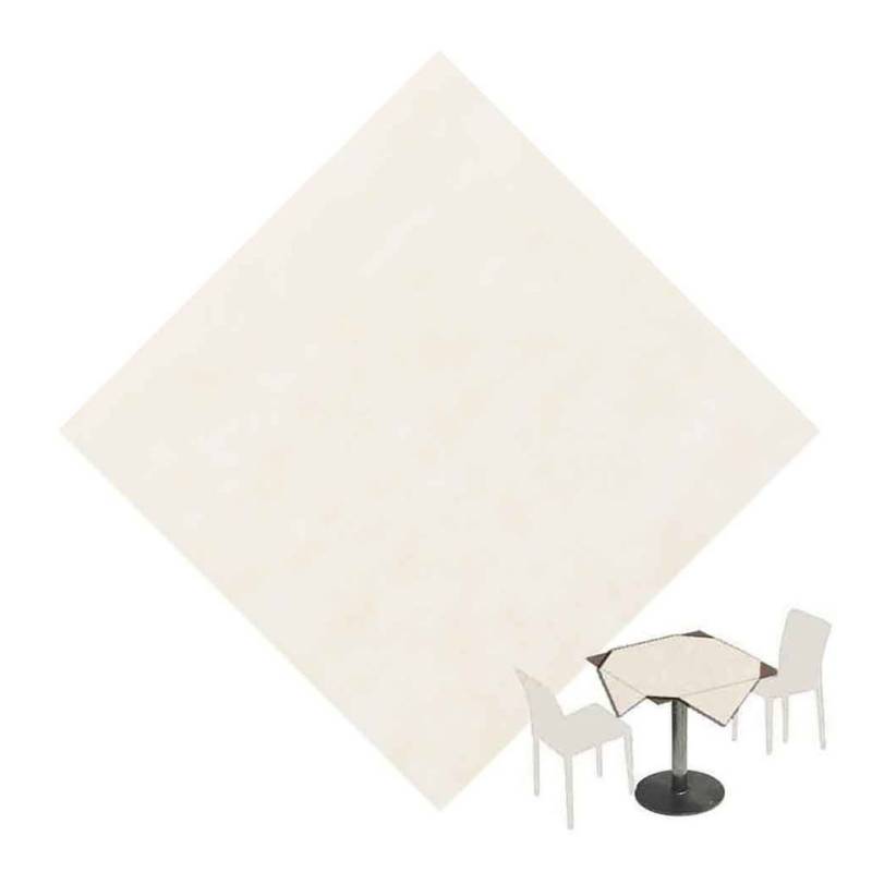 Elegant white polythene paper tablecover cm 100x100