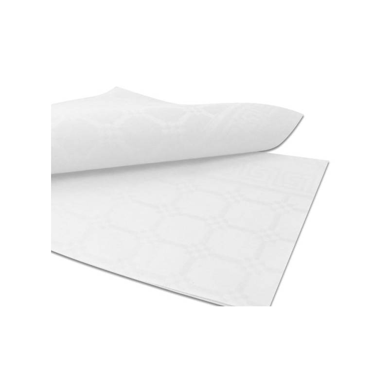 Elegant white polythene paper tablecover cm 100x100
