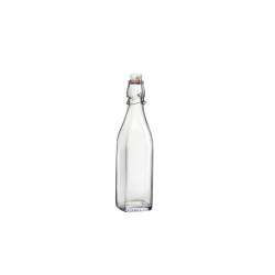 Swing square glass bottle with cap lt 1