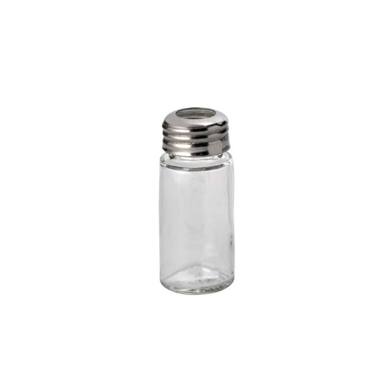 Glass and steel toothpick holder 3.22x1.41 inch