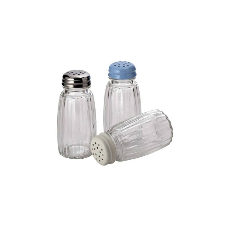 Ribbed glass salt and pepper shaker 3.15x1.57 inch