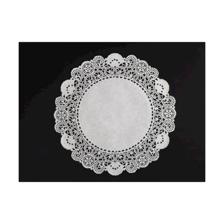 Dentelle ronde en papier blanc cm 40