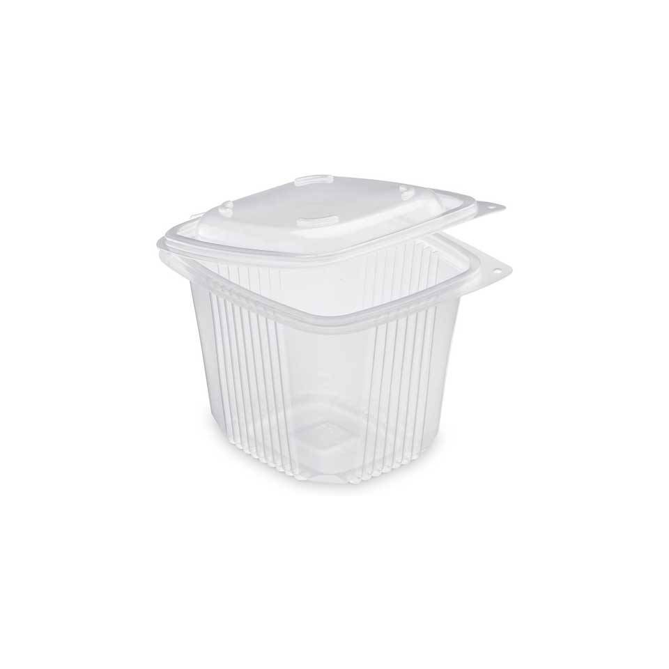 Ondipack transparent polypropylene container with lid 25.36 oz.