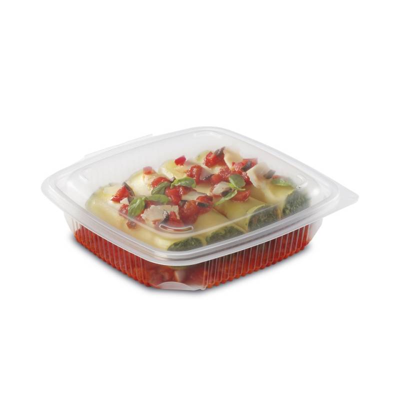 Ondipack transparent polypropylene container with lid 33.81 oz.