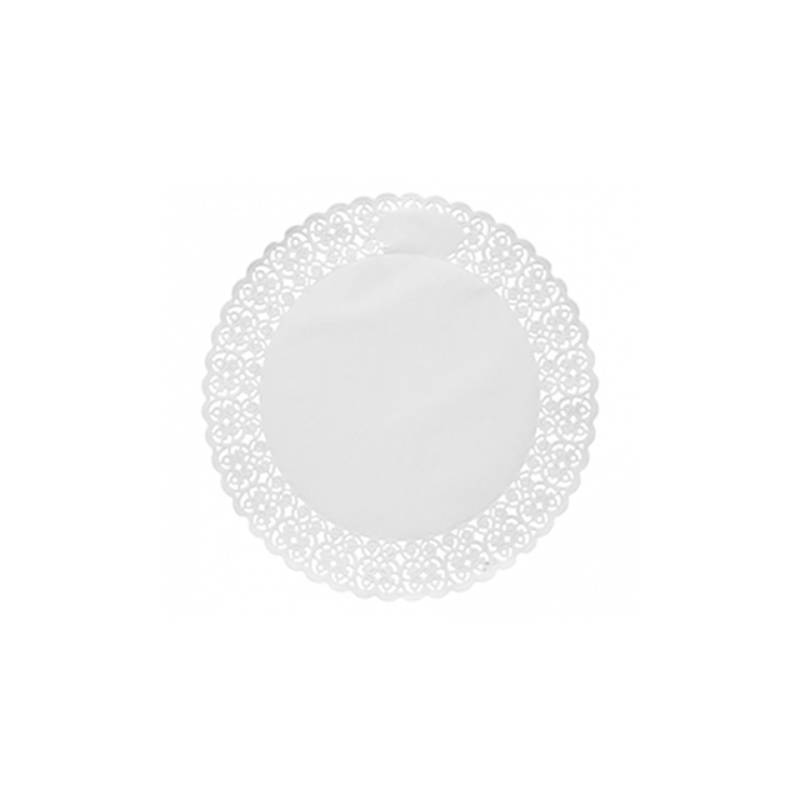 Pizzi tondi in carta bianca cm 28