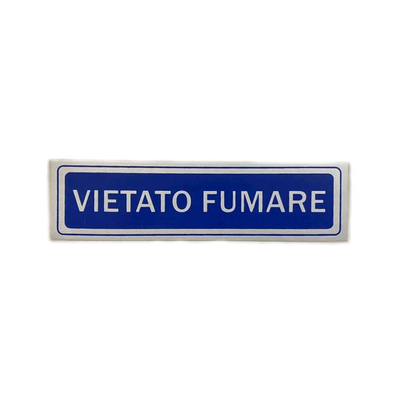 Adesivo Vietato Fumare blu cm 15x4