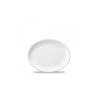 White Nova Churchill vitrified ceramic oval tray cm 28