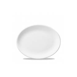 White Nova Churchill vitrified ceramic oval tray cm 36