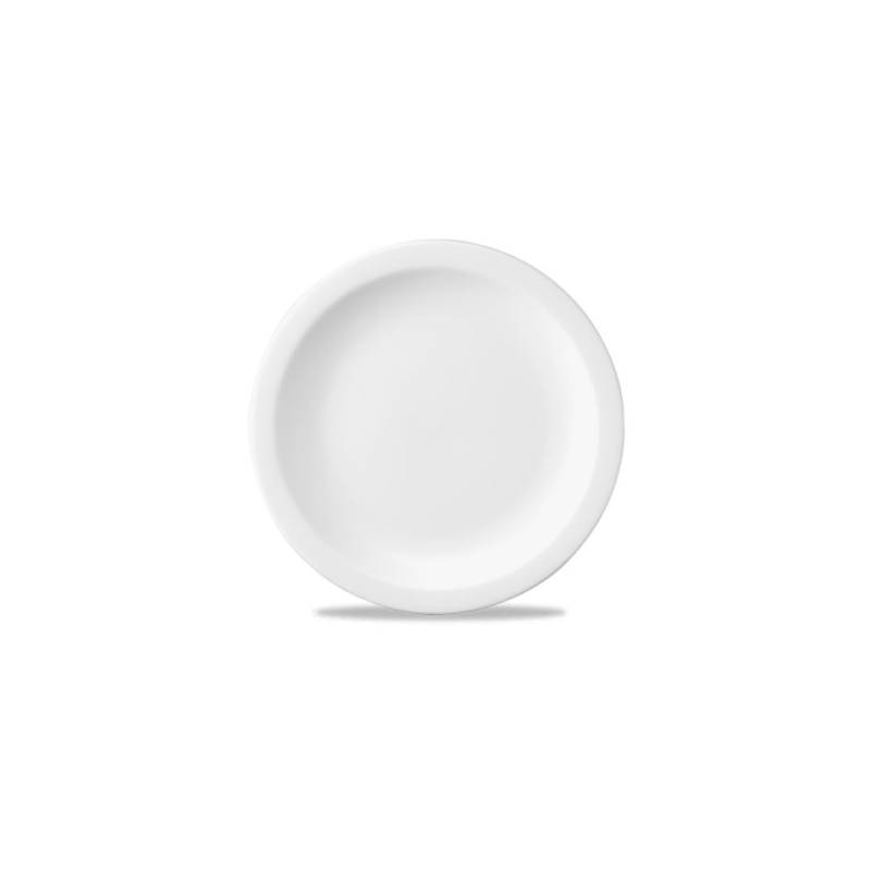 Piatto piano Linea Nova Churchill in ceramica vetrificata bianco cm 28