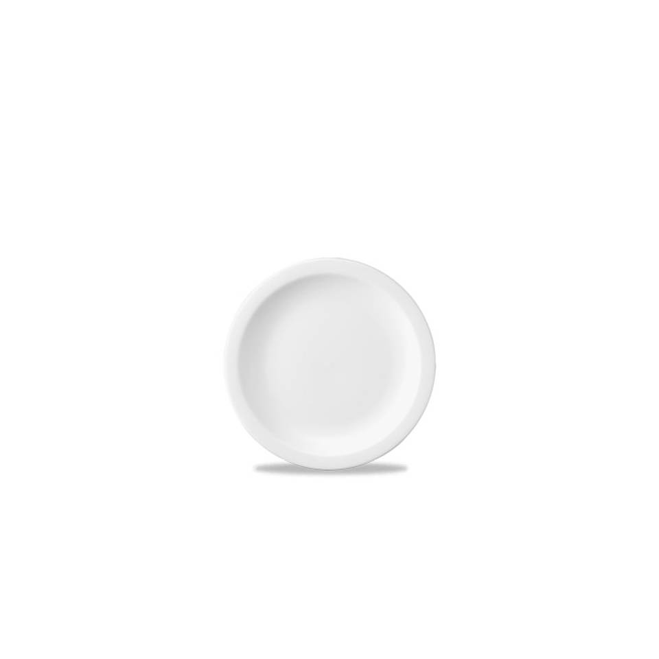 Linea Nova Churchill vitrified white ceramic flat plate 15.2 cm