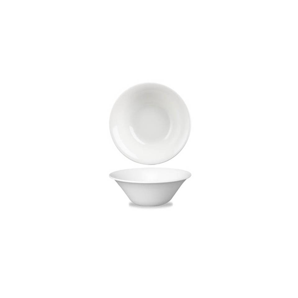 Mediterranean Churchill line salad bowl in white vitrified ceramic cm 21.3