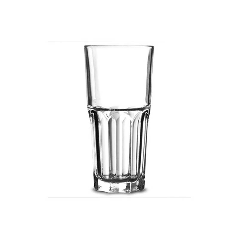 Stackable tall granity tumbler in clear glass cl 31