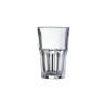 Stackable tall granity tumbler in clear glass cl 35