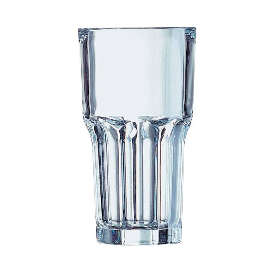 Stackable tall granity tumbler in clear glass cl 46