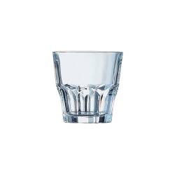 Bicchiere granity basso impilabile in vetro trasparente cl 27,5