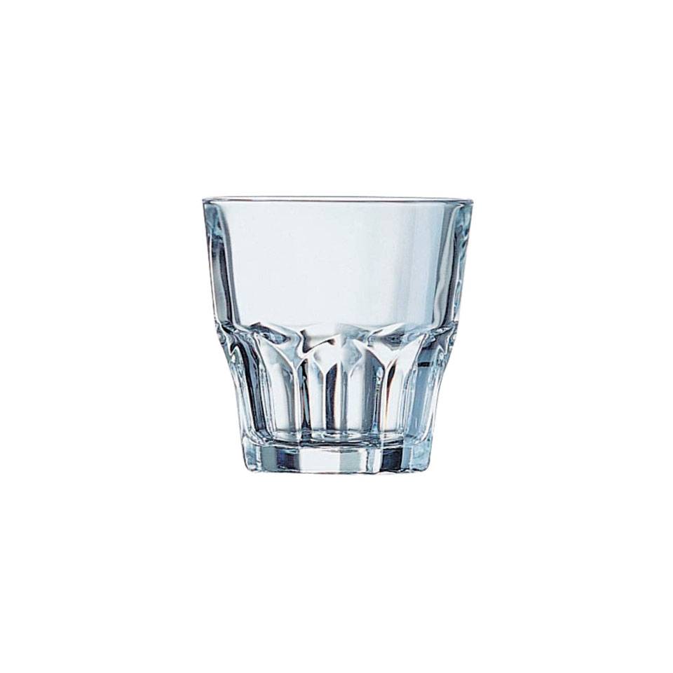 Clear glass stackable low granity tumbler cl 27.5