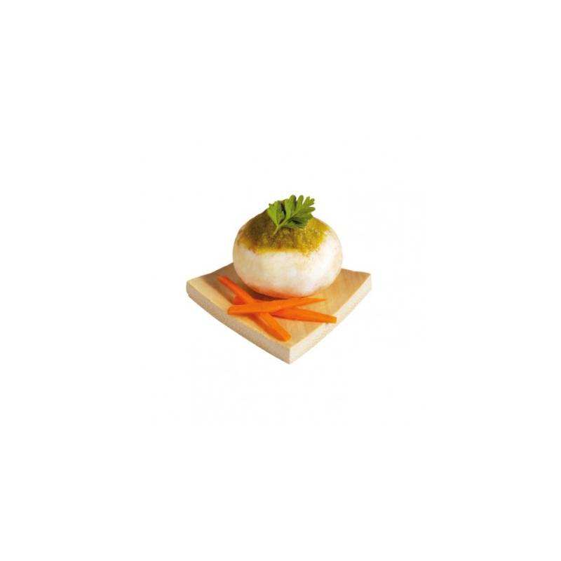 Platillos cuadrados desechables de bambú 3,5 x 3,5 cm