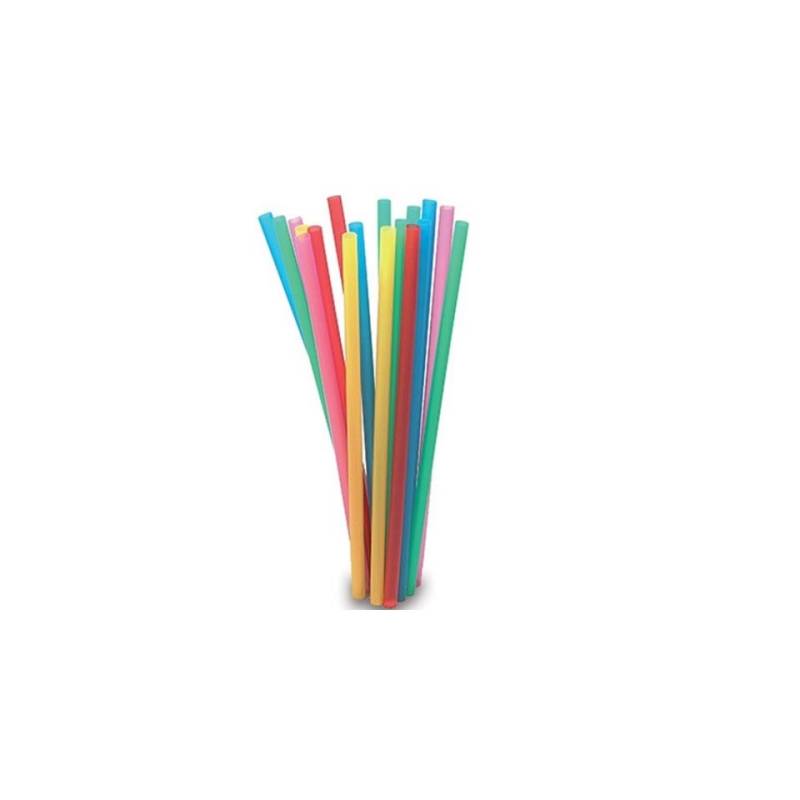 Plastic drinking straw cm 13.5 assorted