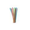 Plastic drinking straw cm 13.5 assorted