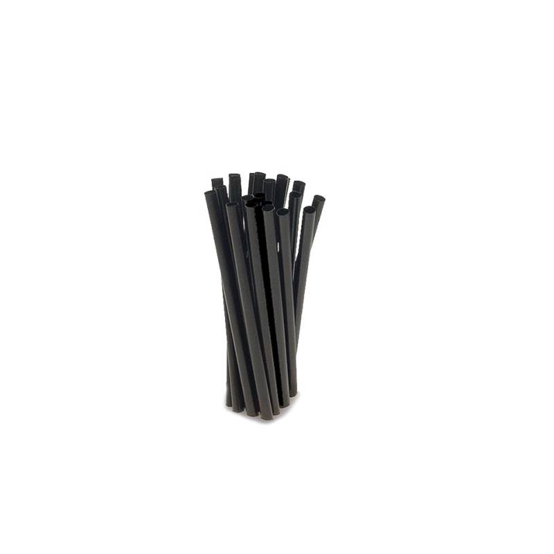 Cannuccia drinking straw plastica cm 13,5 nero