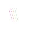 Cannucce Drinking Straws pieghevoli in plastica cm 24 colori fluorescenti