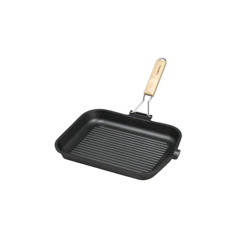 La Ghiotta rechteckiger Grill aus Aluminiumdruckguss 36 x 24 cm