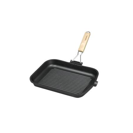 La Ghiotta rechteckiger Grill aus Aluminiumdruckguss 36 x 24 cm