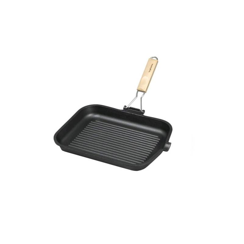 La Ghiotta rectangular die-cast aluminum steak pan 26 x 24 cm