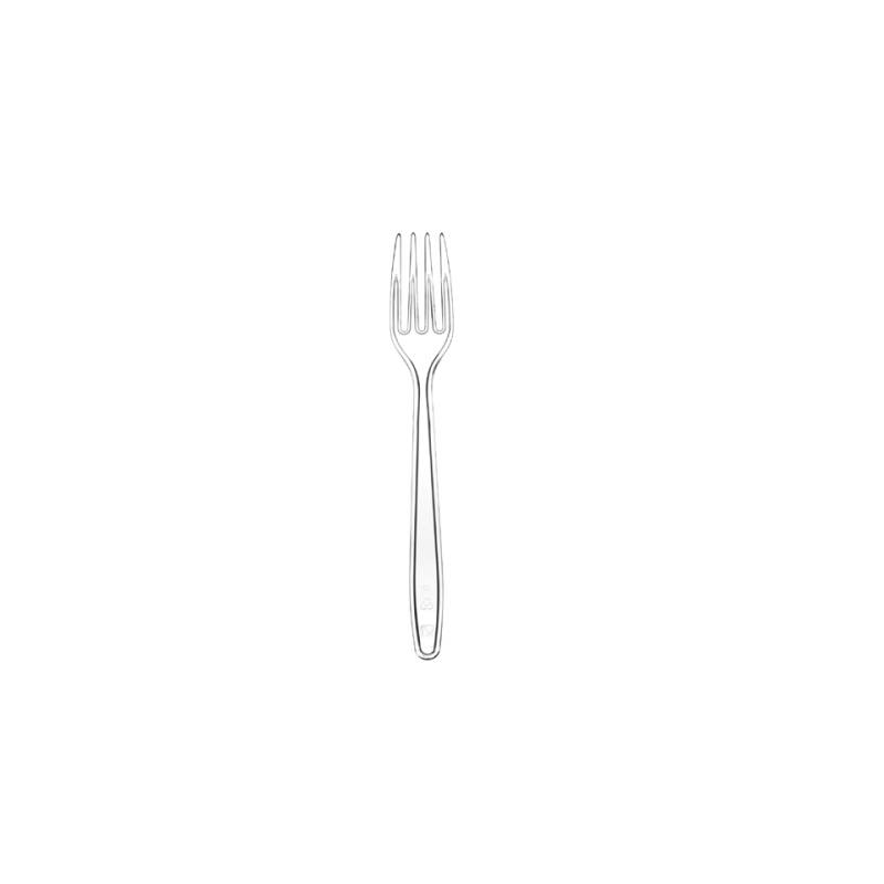 Gold Plast transparent polystyrene disposable fork cm 17.5