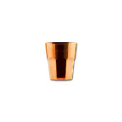 Bicchiere Disco Cocktail Gold Plast in polistirolo arancio cl 27