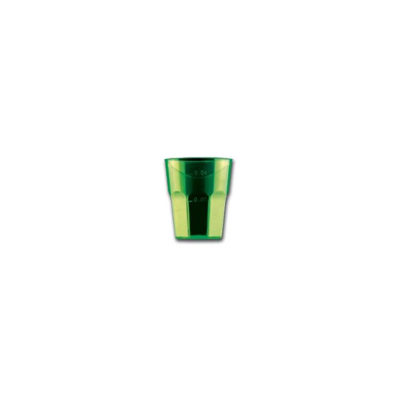 Bicchiere Disco Cocktail Gold Plast in polistirolo verde cl 5