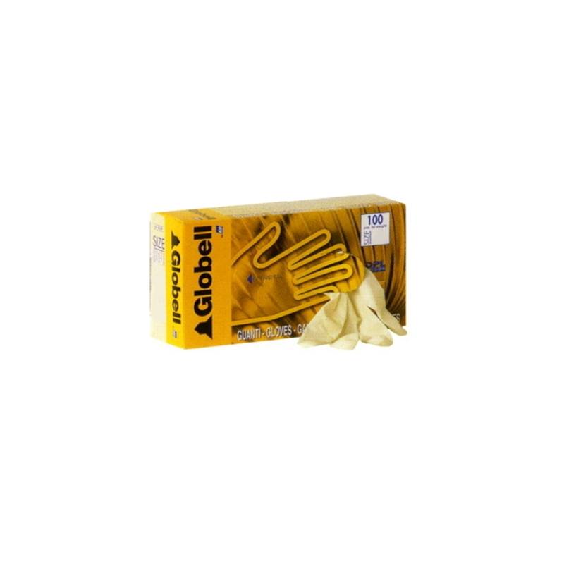 Latex disposable gloves with powder tg L