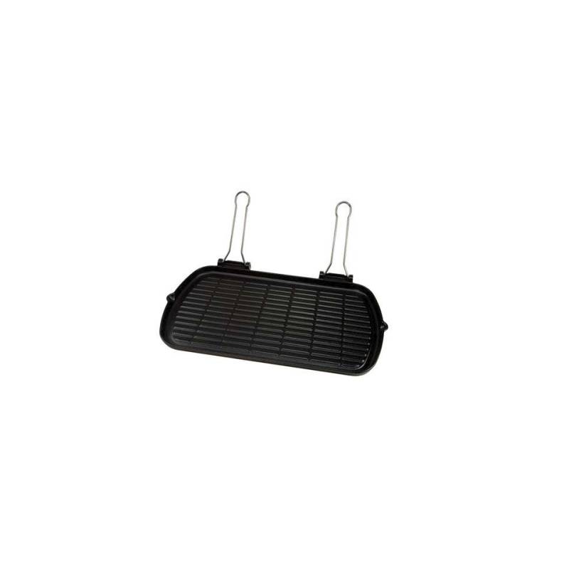Parrilla rectangular Ilsa ''MaxiDietella'' de hierro fundido esmaltado 27x50 cm