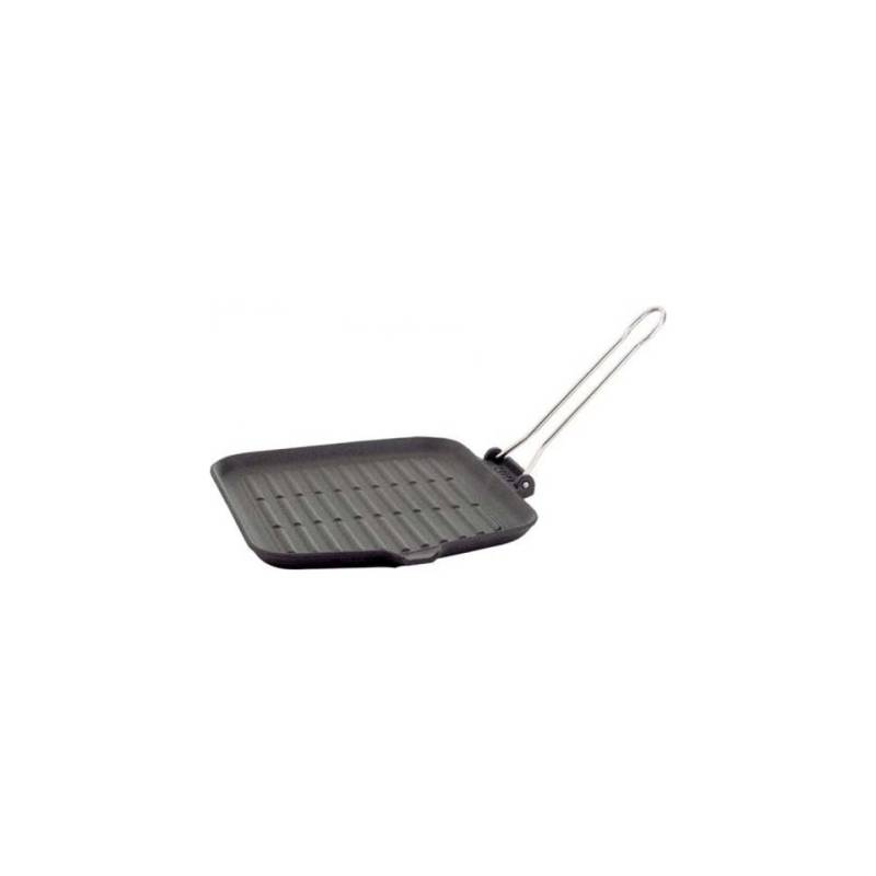 Stainless ''Dietella'' steak pan, cast iron enamel, Ilsa square cm 24 x 24