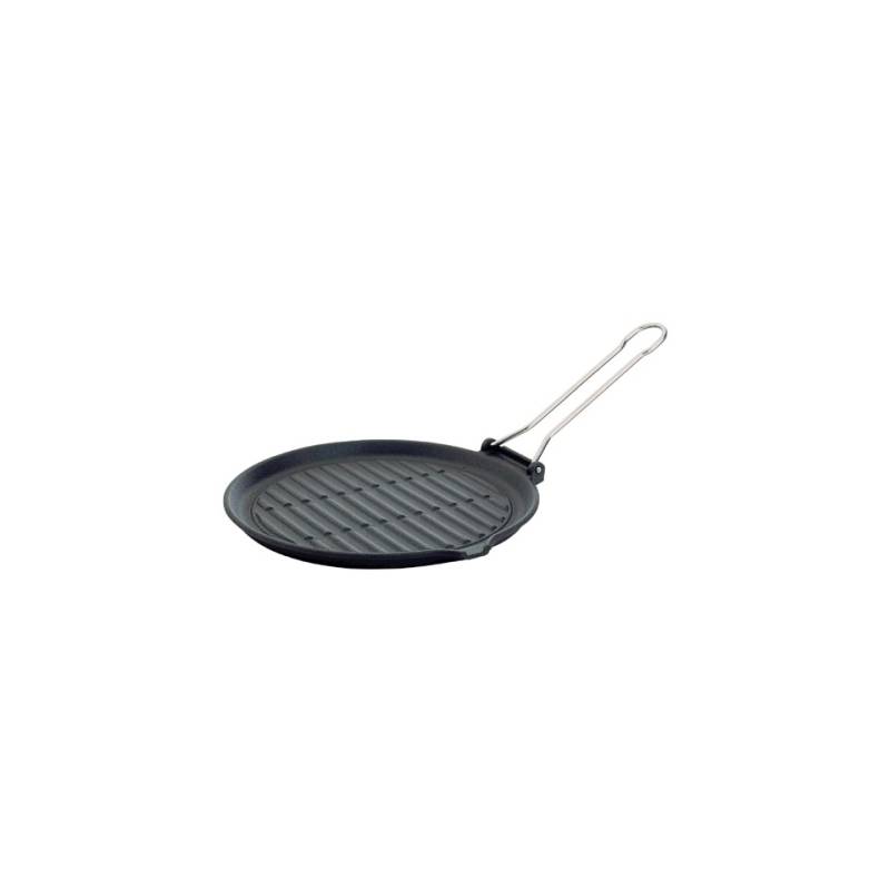 Stainless ''Dietella'' steak pan, cast iron enamel, Ilsa round cm 26