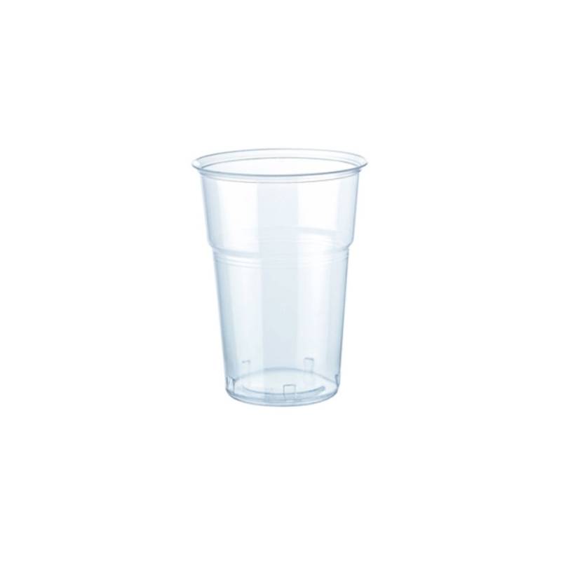 Transparenter Becher aus Polypropylen mit Einkerbung cl 39