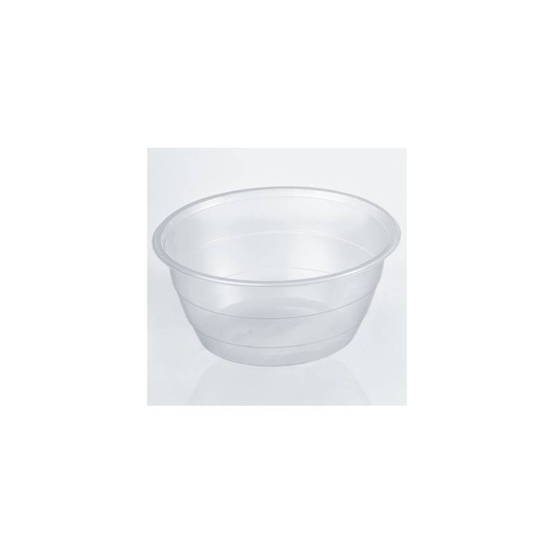 Ensaladera desechable redonda grande de polipropileno transparente 20,5 cm