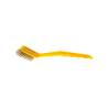 Spazzola per pulizia piani cottura in plastica gialla e ottone cm 28,5