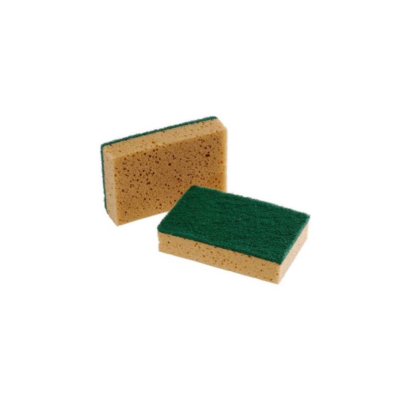 Tobacco-coloured synthetic fibres sponge 3.54x5.51x1.33 inch