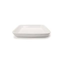 Rectangular Cordonata Stackable white porcelain dish 36x24 cm