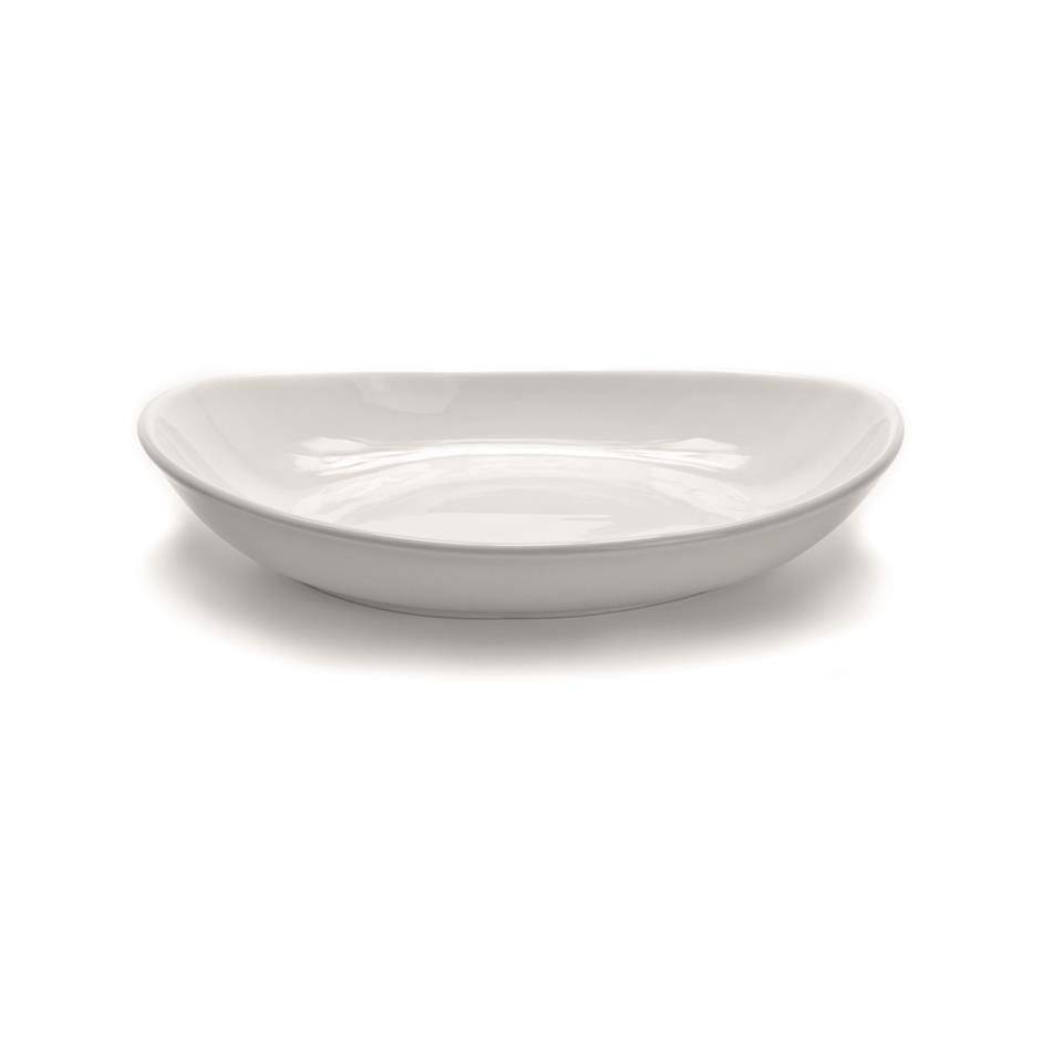 Hotel white porcelain oval dinner plate 11.02 inch