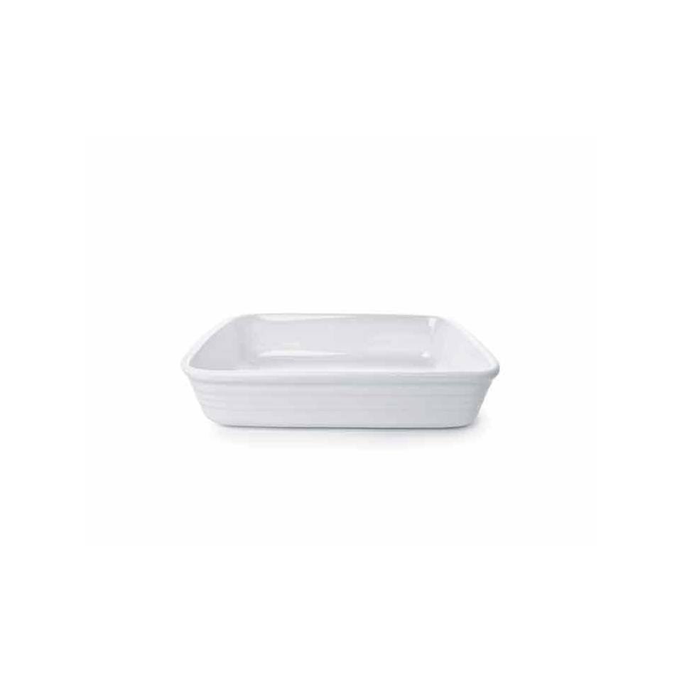 Gastronomy rectangular white porcelain dish cm 40x26x6