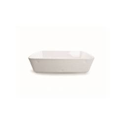 Rectangular Cordonata white porcelain dish cm 32x22x8