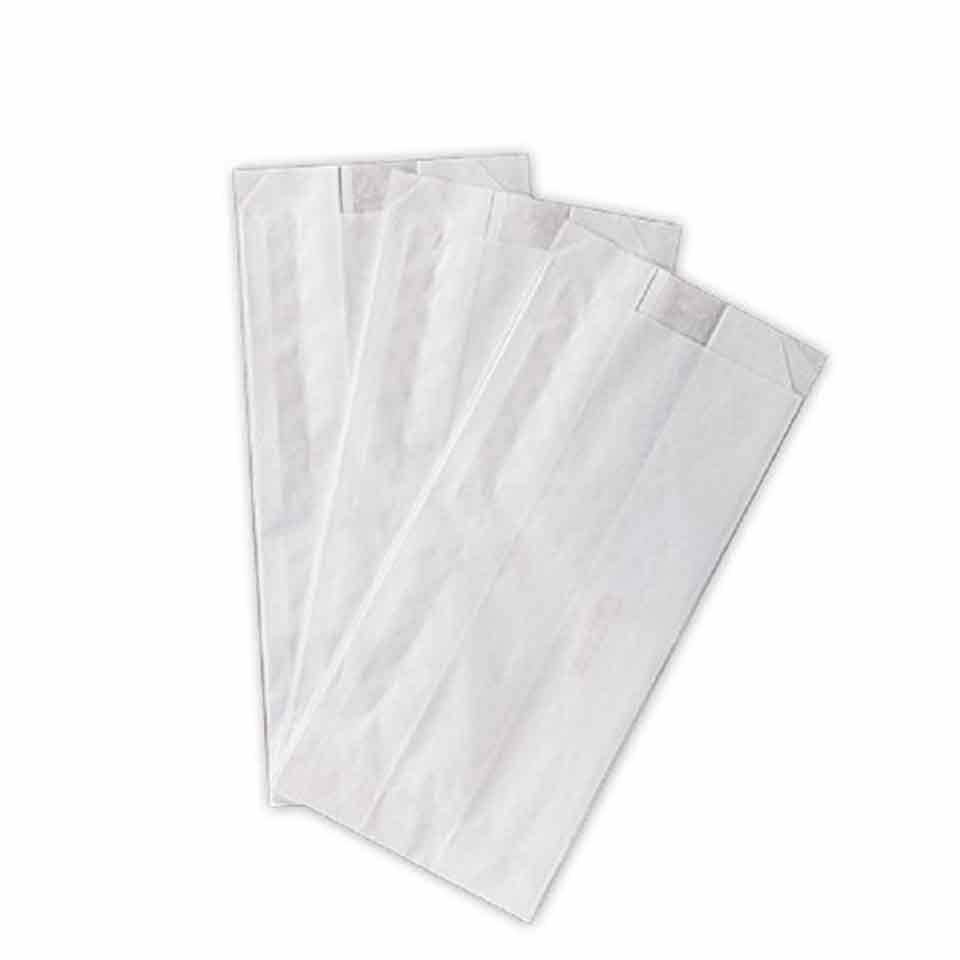 Sacchetti monouso per asporto di carta bianca cm 22 x 44