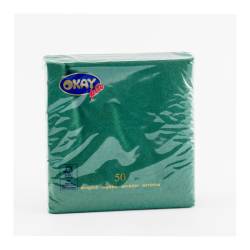 2-ply forest green cellulose napkin 13x13 inch