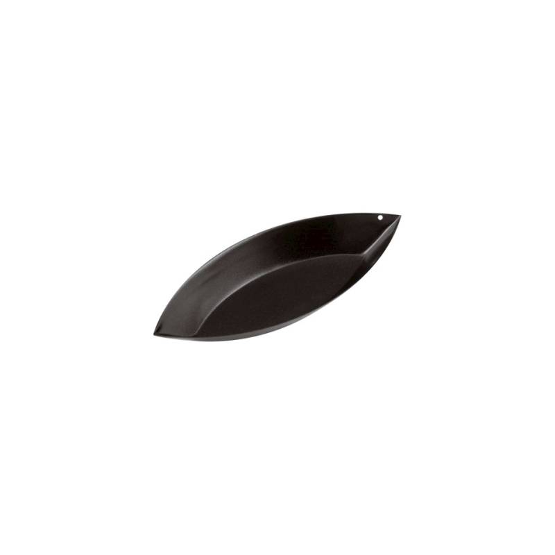 Tartelletta barchetta liscia in acciaio inox antiaderente nero cm 12