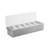 Brushed steel condiment holder 6 containers